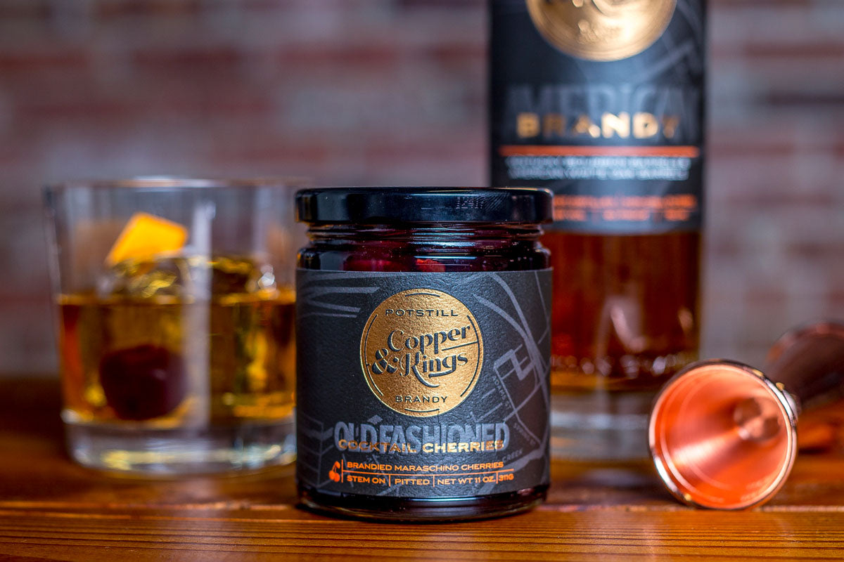 Old Fashioned Cocktail Cherries Copper & Kings American Brandy