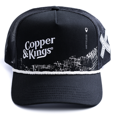Copper & Kings Black & White Map Hat