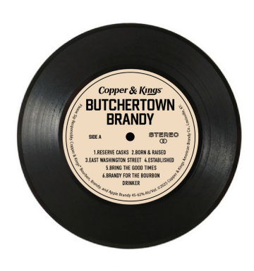 Butchertown Brandy Vinyl Coaster